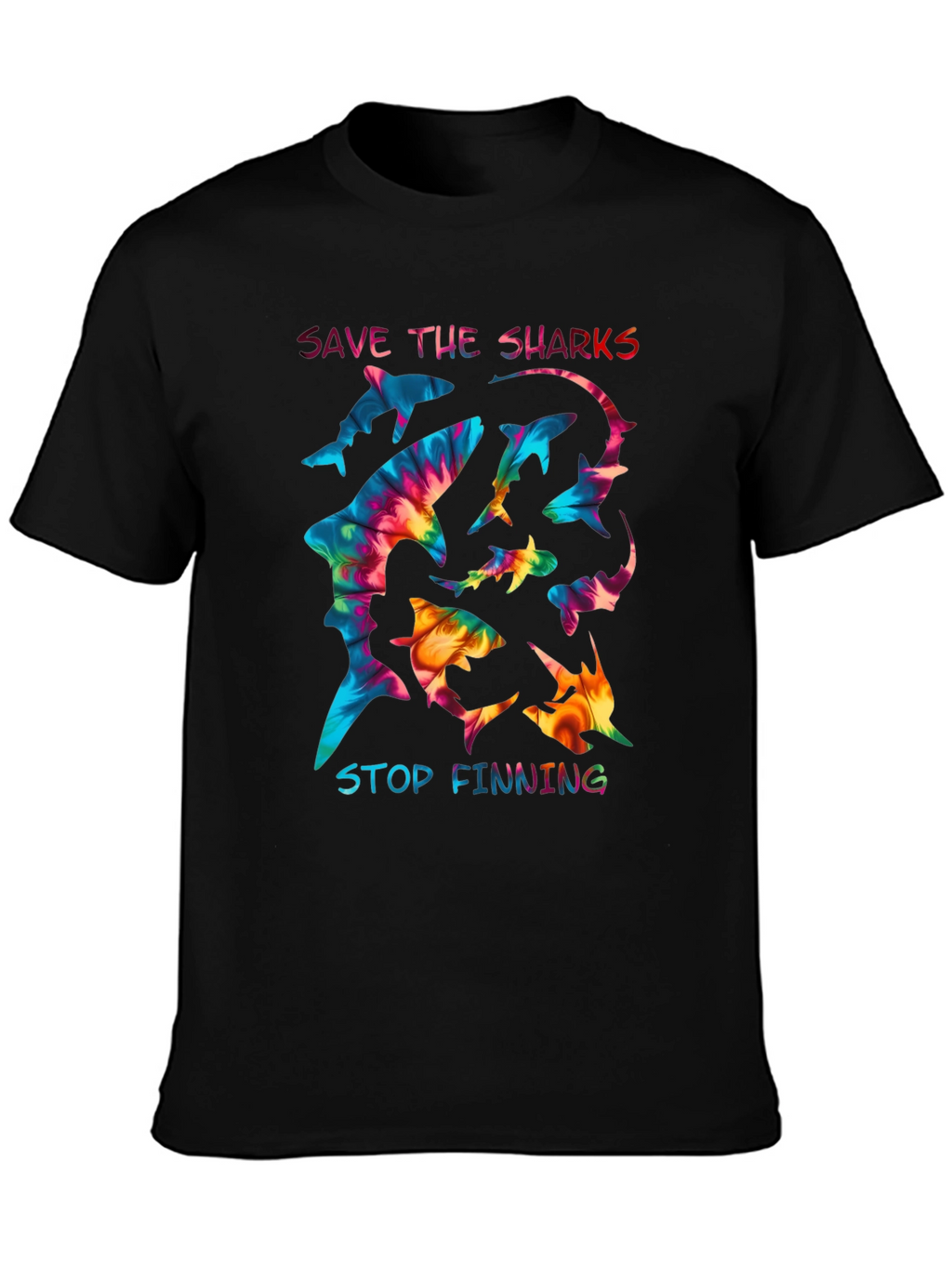 Save the Sharks Graphic Tee - Stop Finning T-Shirt