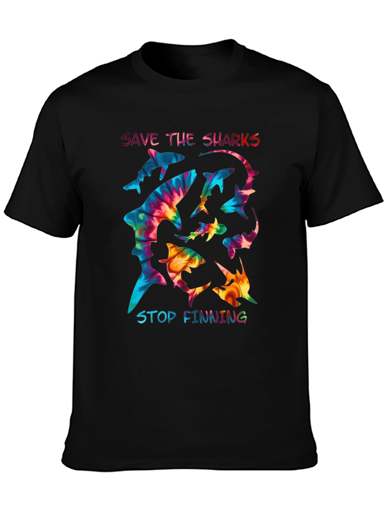Save the Sharks Graphic Tee - Stop Finning T-Shirt
