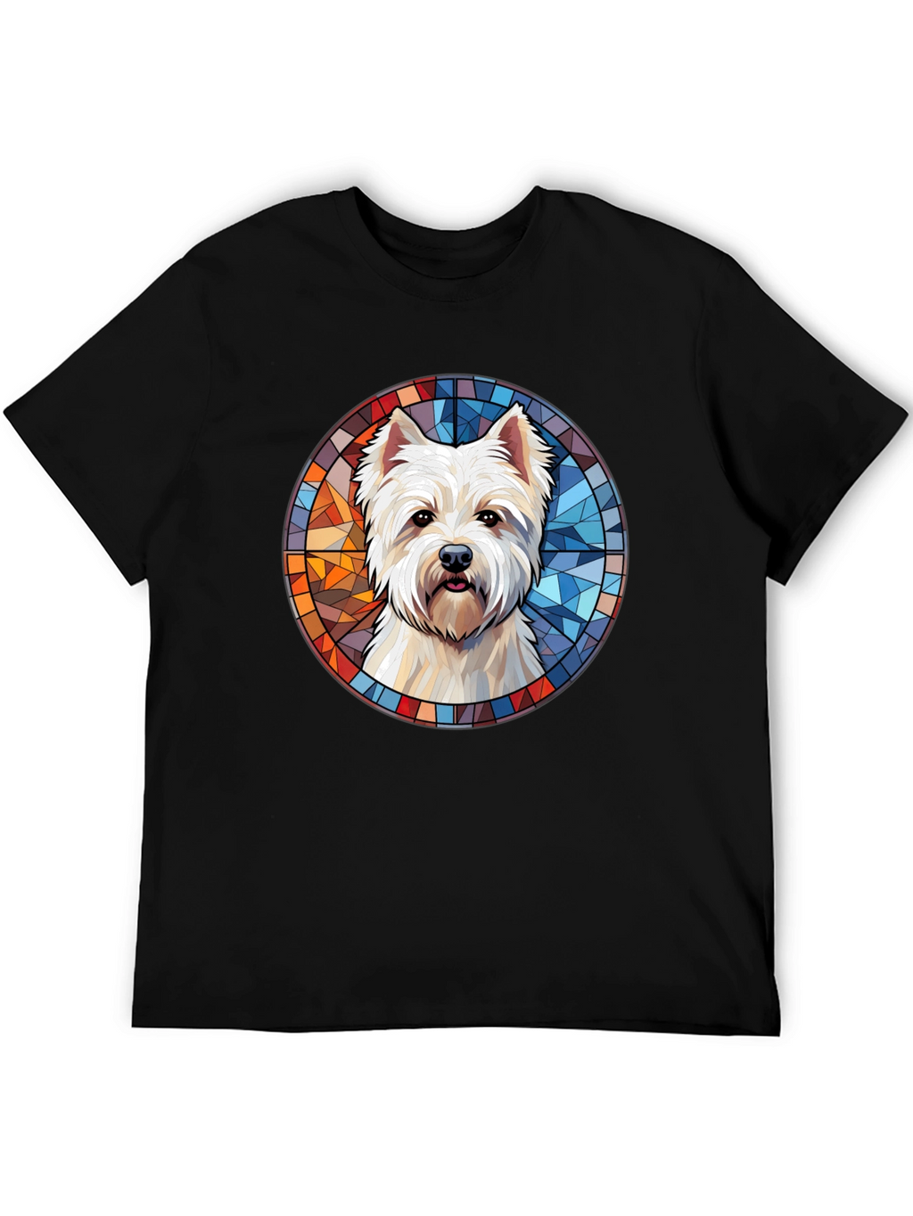 Westie Dog Stained Glass T-Shirt