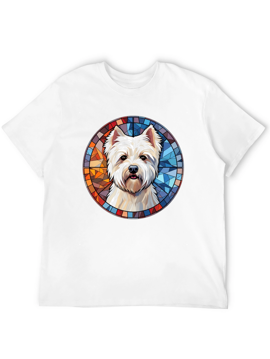 Westie Dog Stained Glass T-Shirt