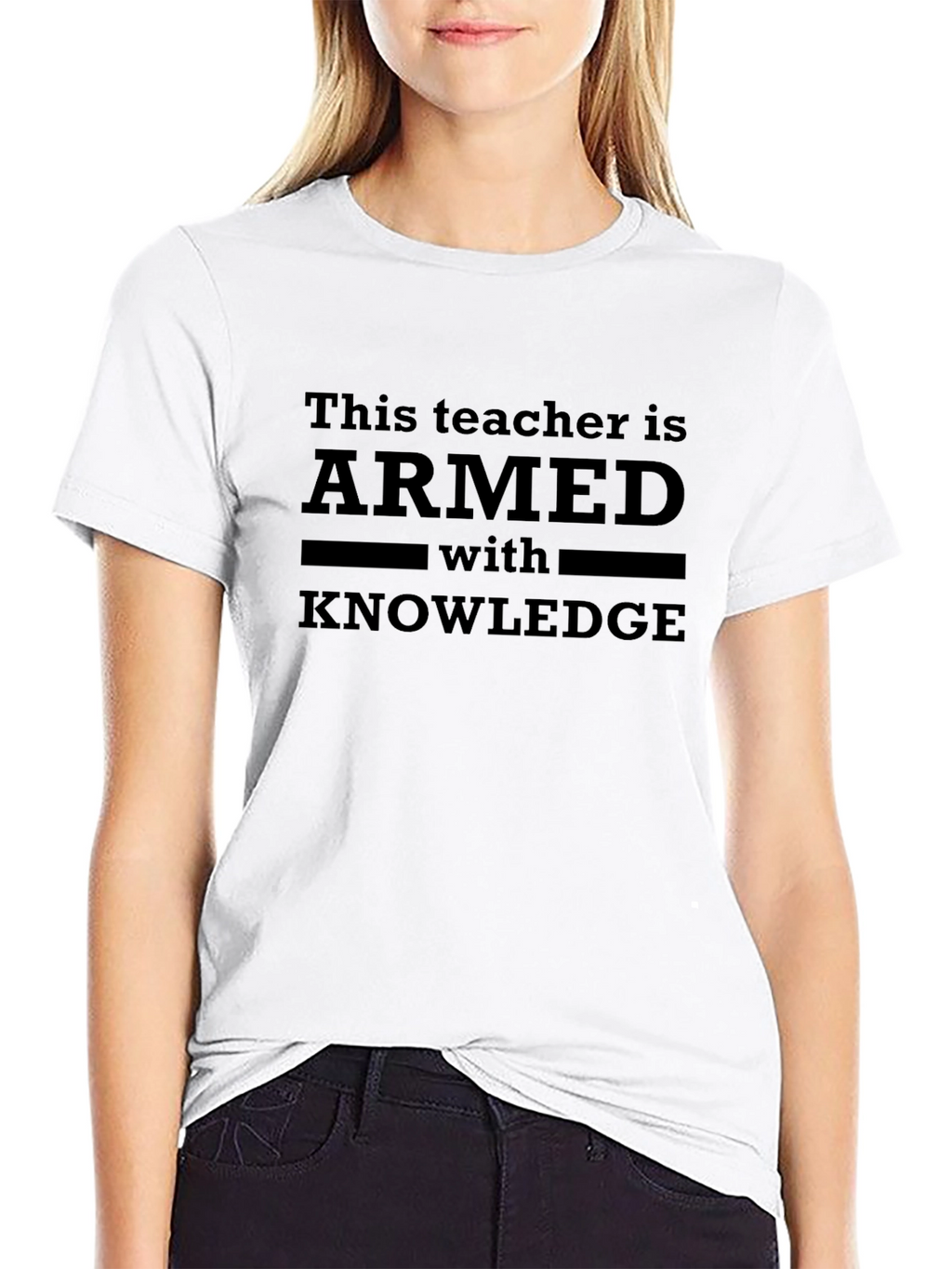 Armed with Knowledge Teacher T-Shirt