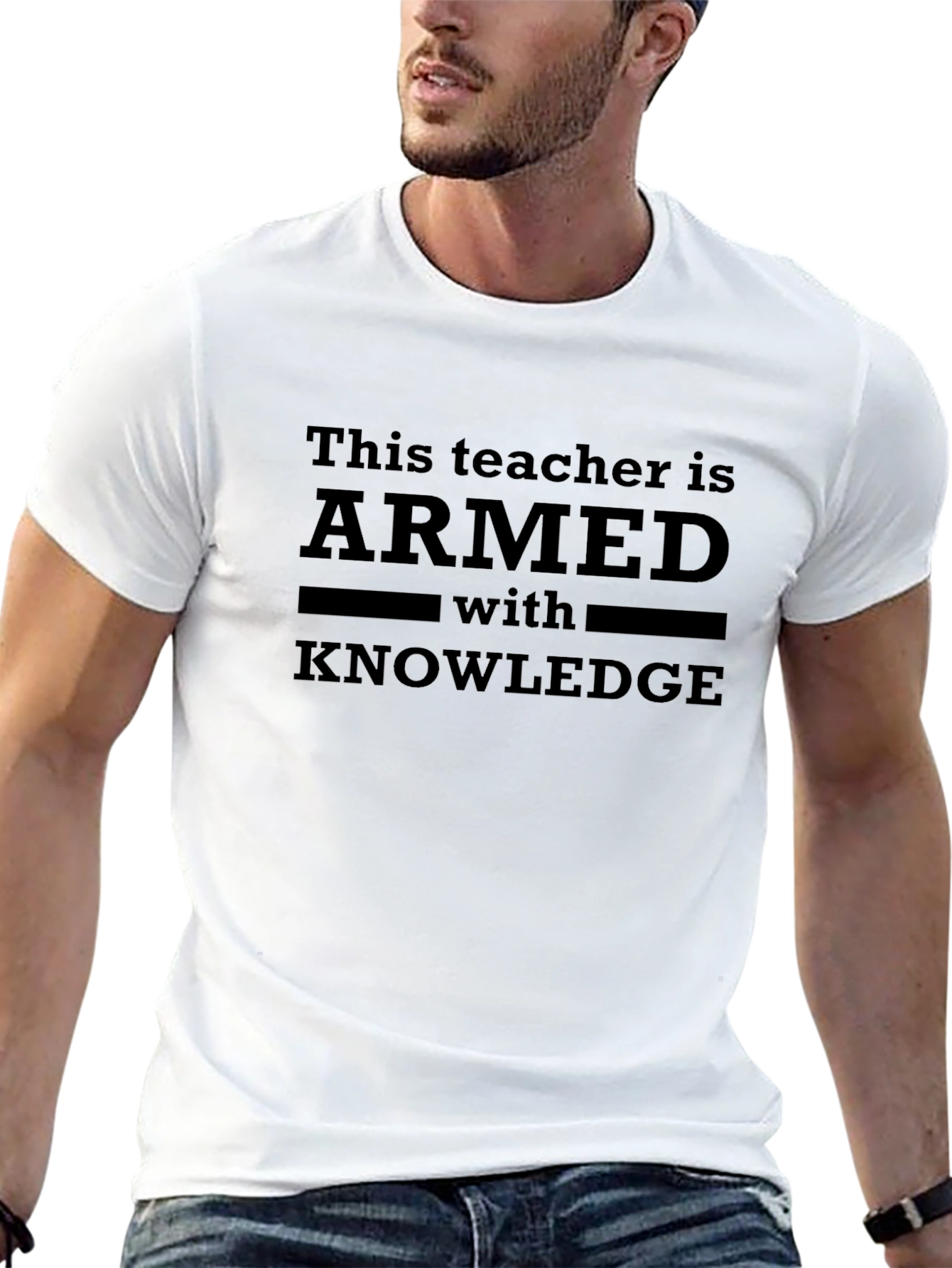 Armed with Knowledge Teacher T-Shirt