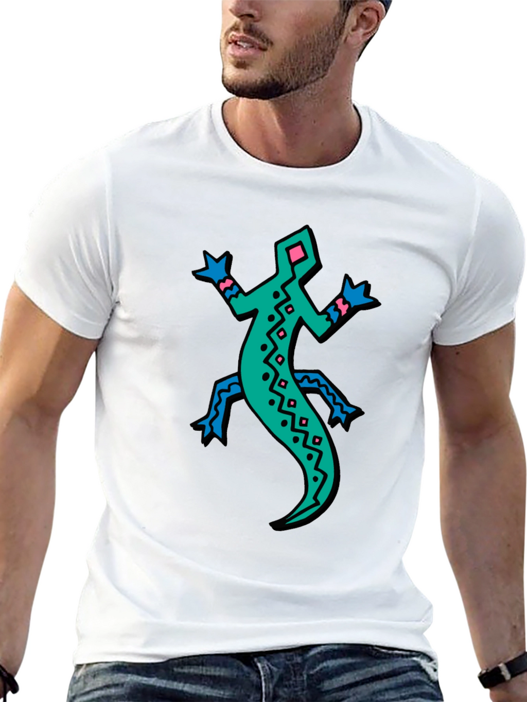 Retro Lizard Graphic Tee - Bold & Unique!