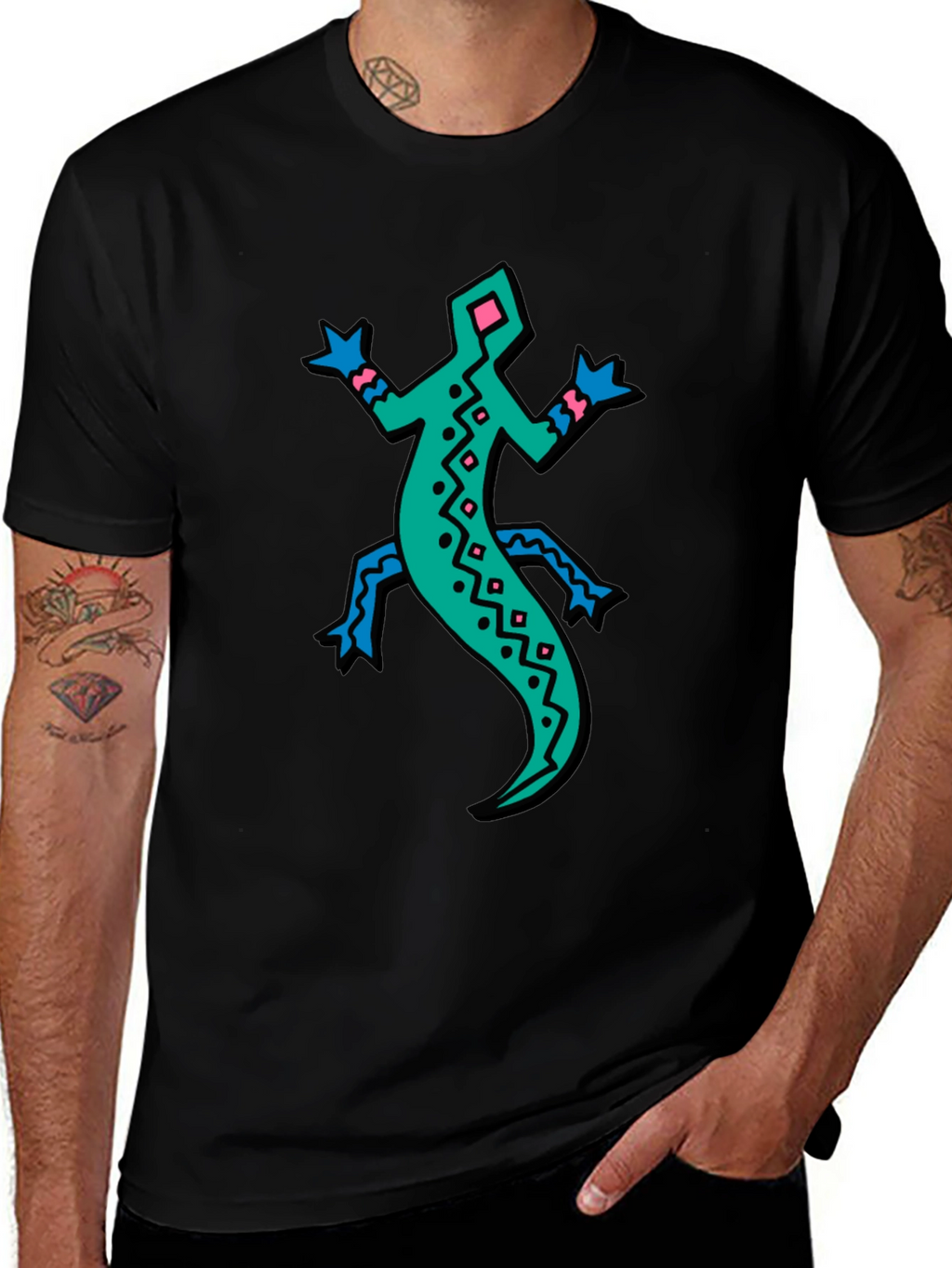 Retro Lizard Graphic Tee - Bold & Unique!