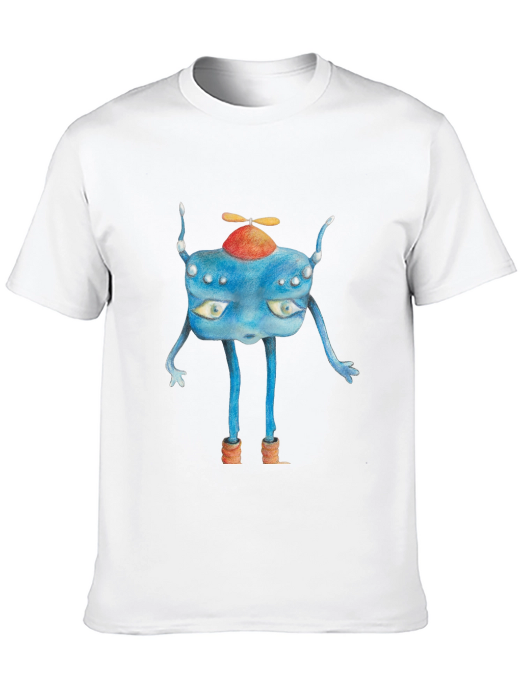 Whimsical Blue Creature Graphic Tee