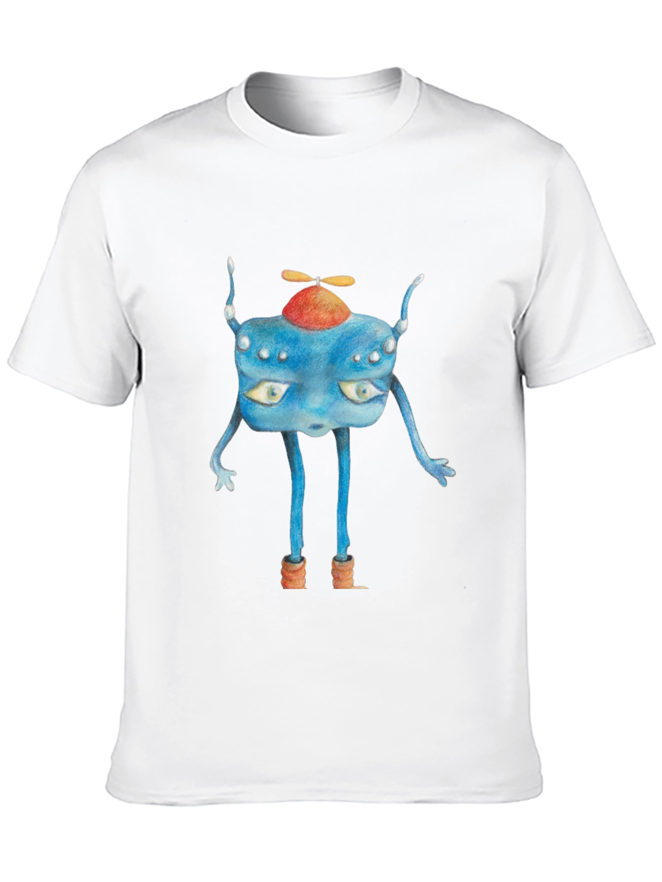 Whimsical Blue Creature Graphic Tee