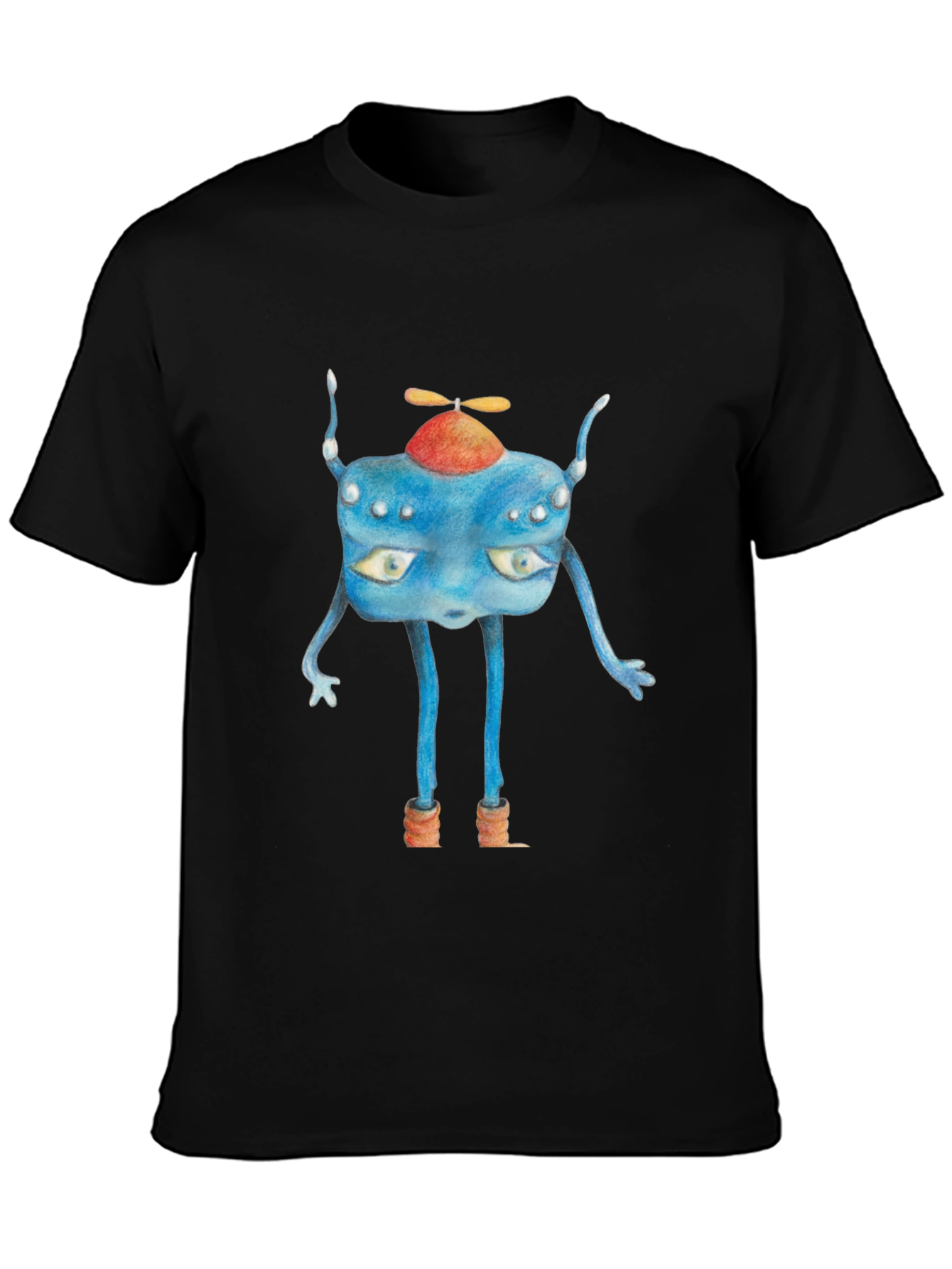 Whimsical Blue Creature Graphic Tee