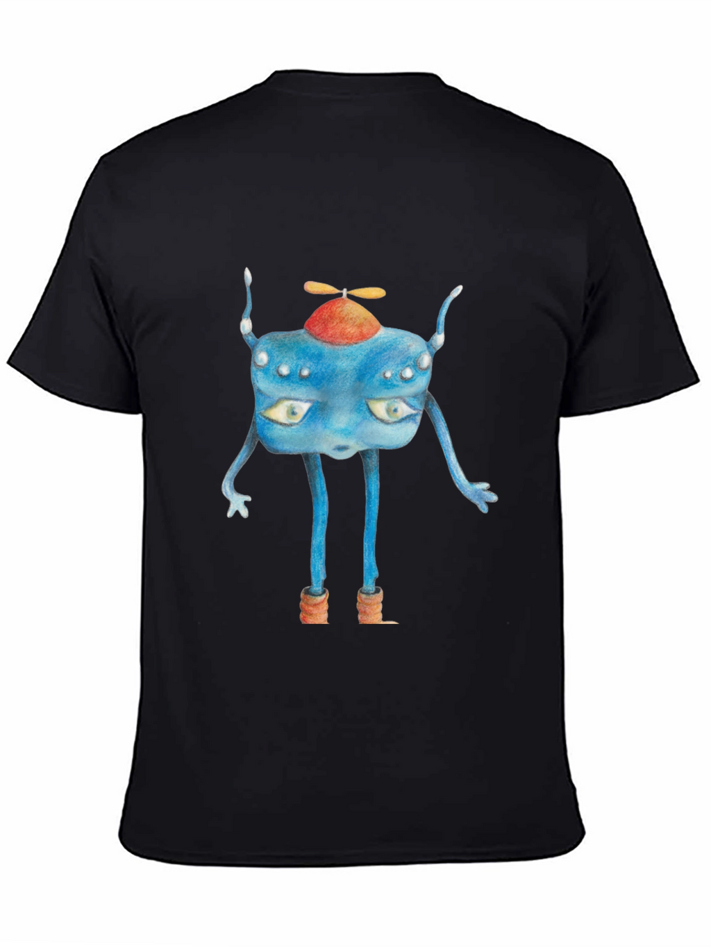Whimsical Blue Creature Graphic Tee