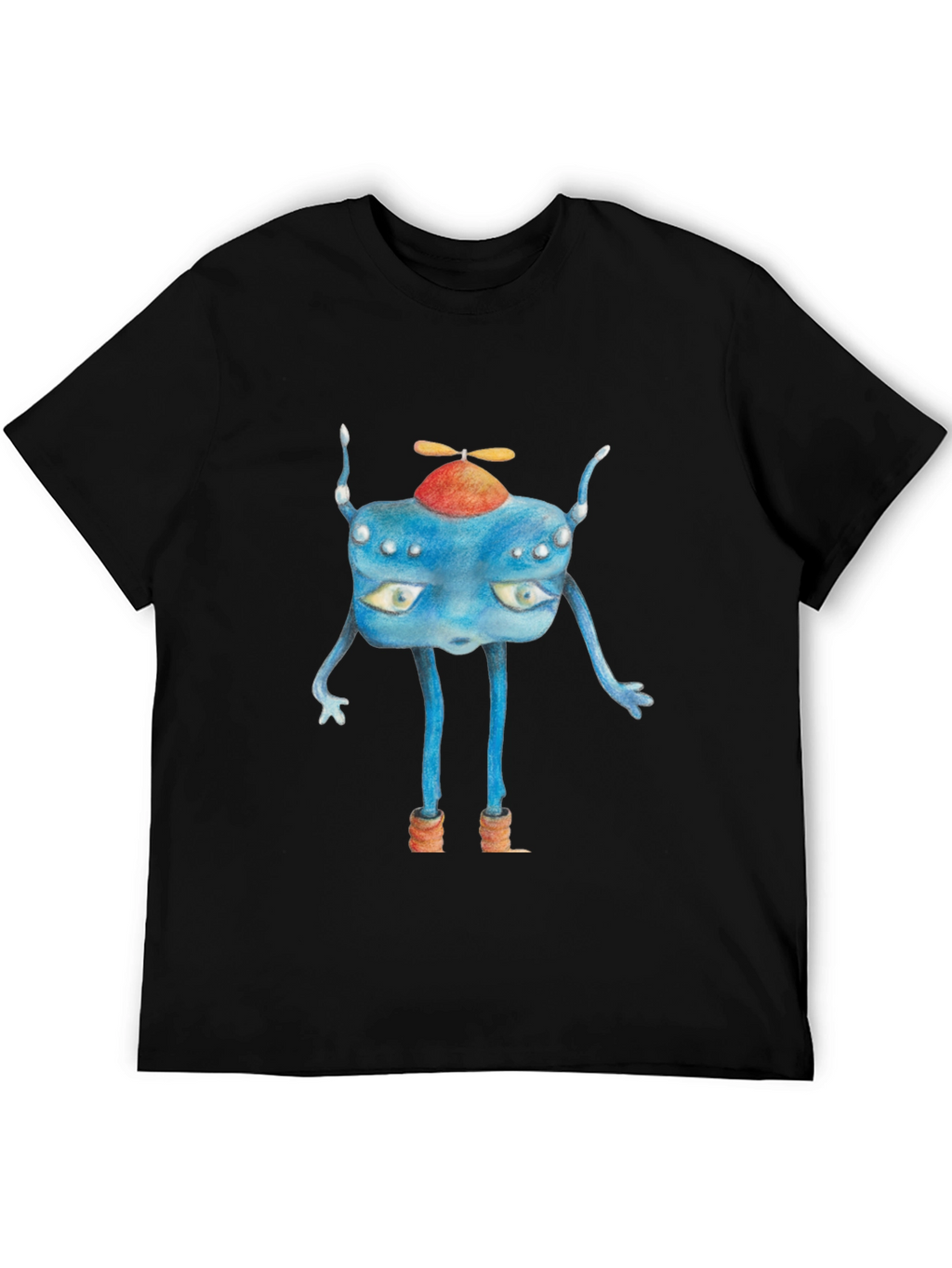 Whimsical Blue Creature Graphic Tee