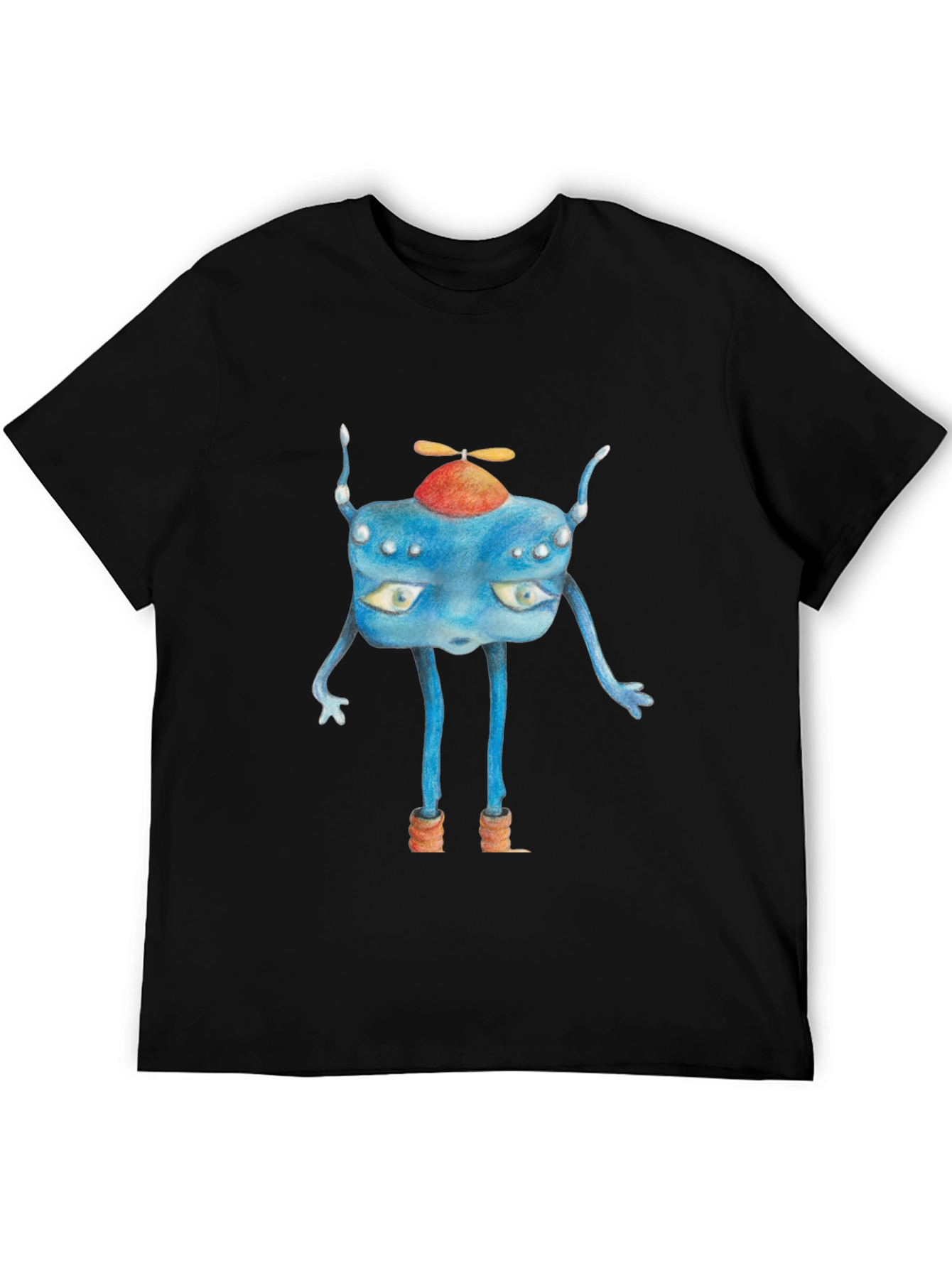 Whimsical Blue Creature Graphic Tee