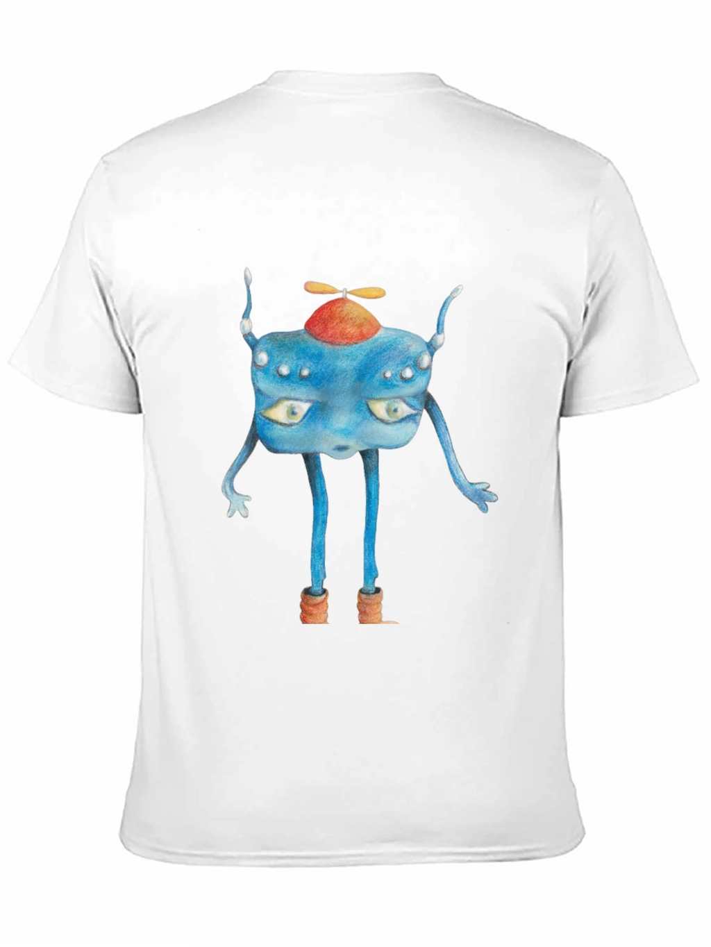 Whimsical Blue Creature Graphic Tee