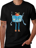 Whimsical Blue Creature Graphic Tee