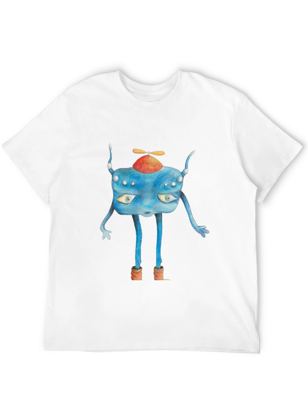 Whimsical Blue Creature Graphic Tee
