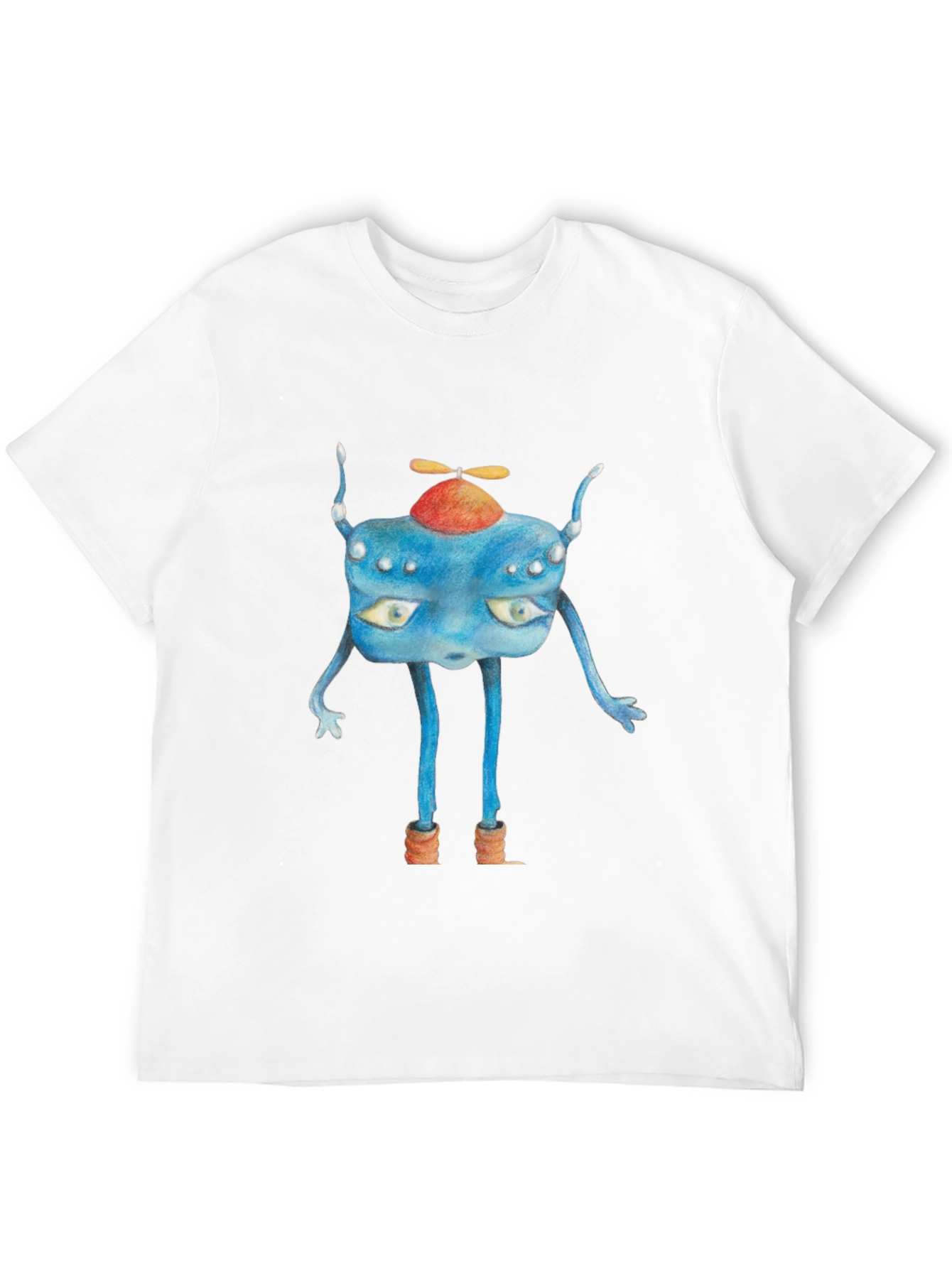 Whimsical Blue Creature Graphic Tee