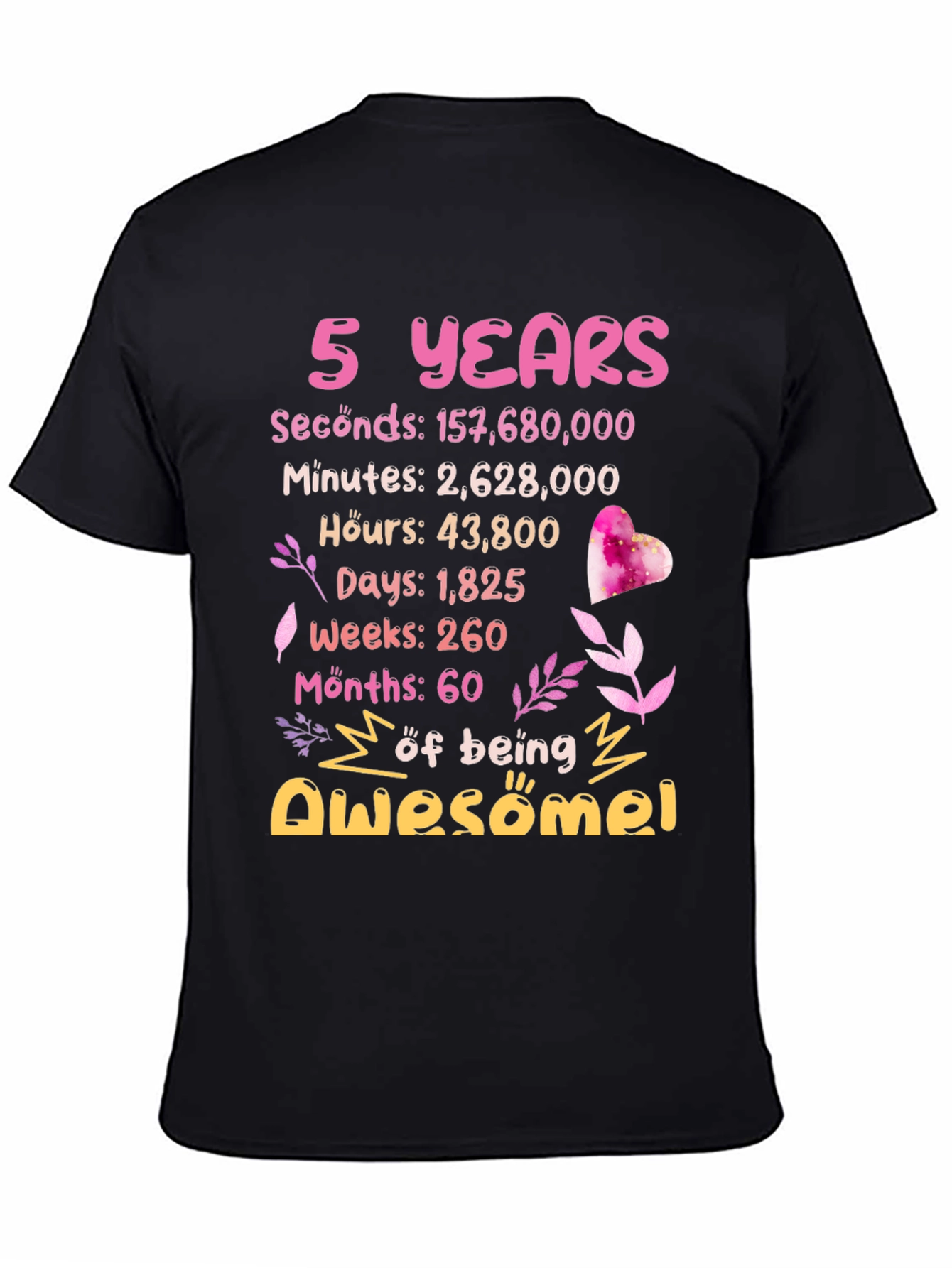 5 Years of Awesome T-Shirt Birthday Gift