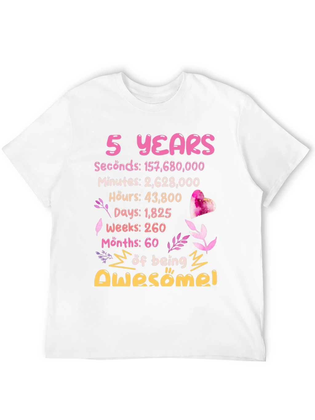 5 Years of Awesome T-Shirt Birthday Gift