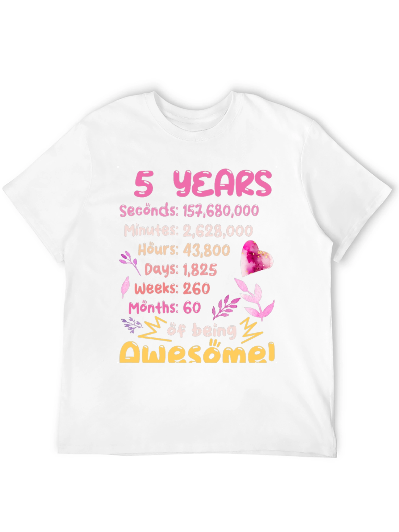 5 Years of Awesome T-Shirt Birthday Gift