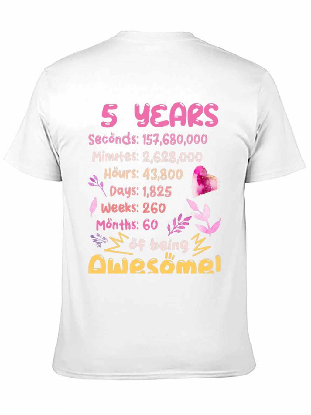 5 Years of Awesome T-Shirt Birthday Gift