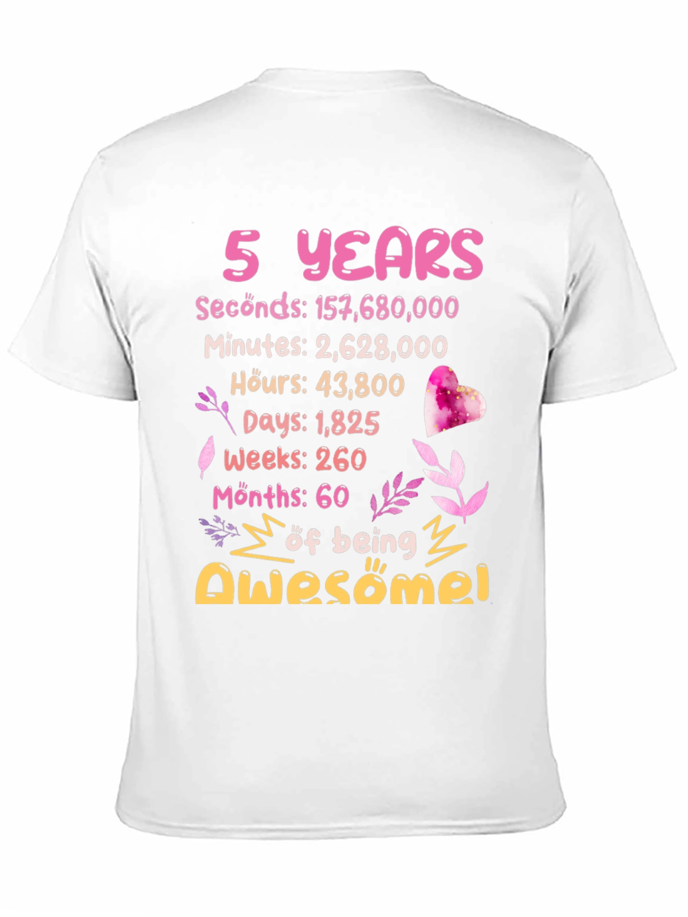 5 Years of Awesome T-Shirt Birthday Gift