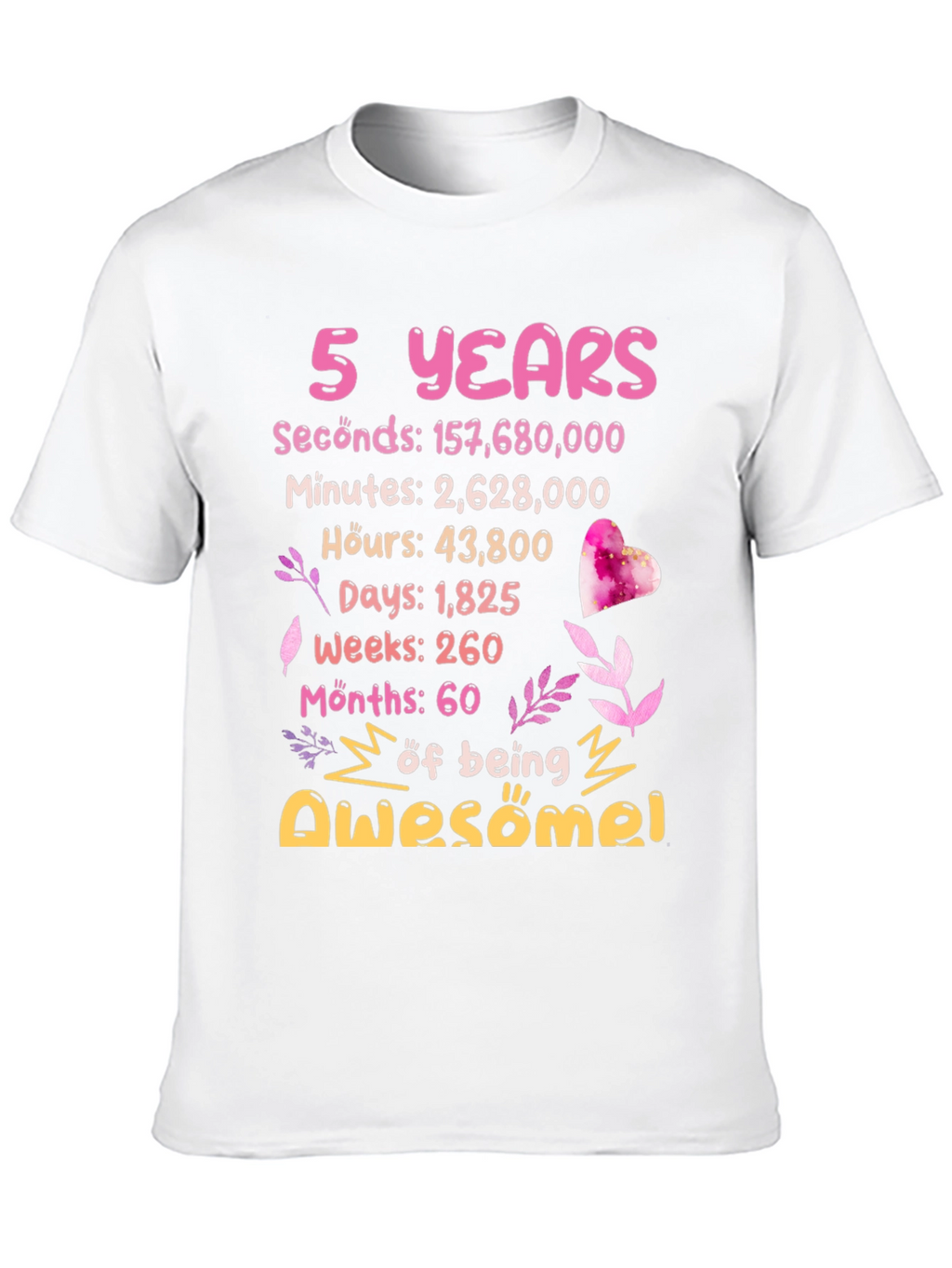 5 Years of Awesome T-Shirt Birthday Gift