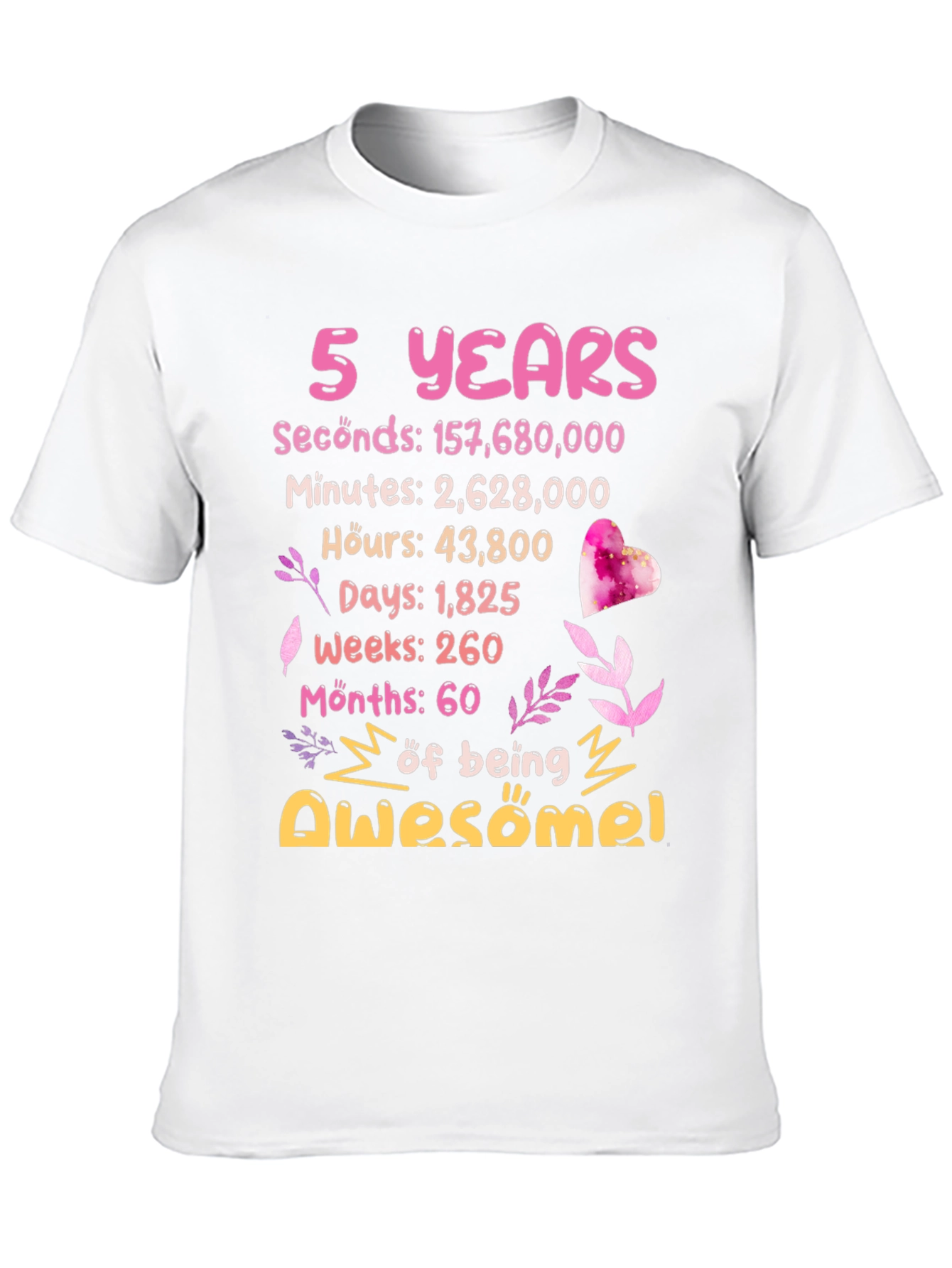 5 Years of Awesome T-Shirt Birthday Gift