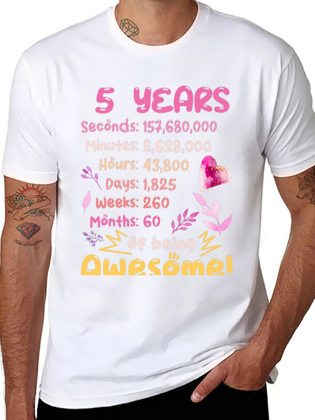 5 Years of Awesome T-Shirt Birthday Gift