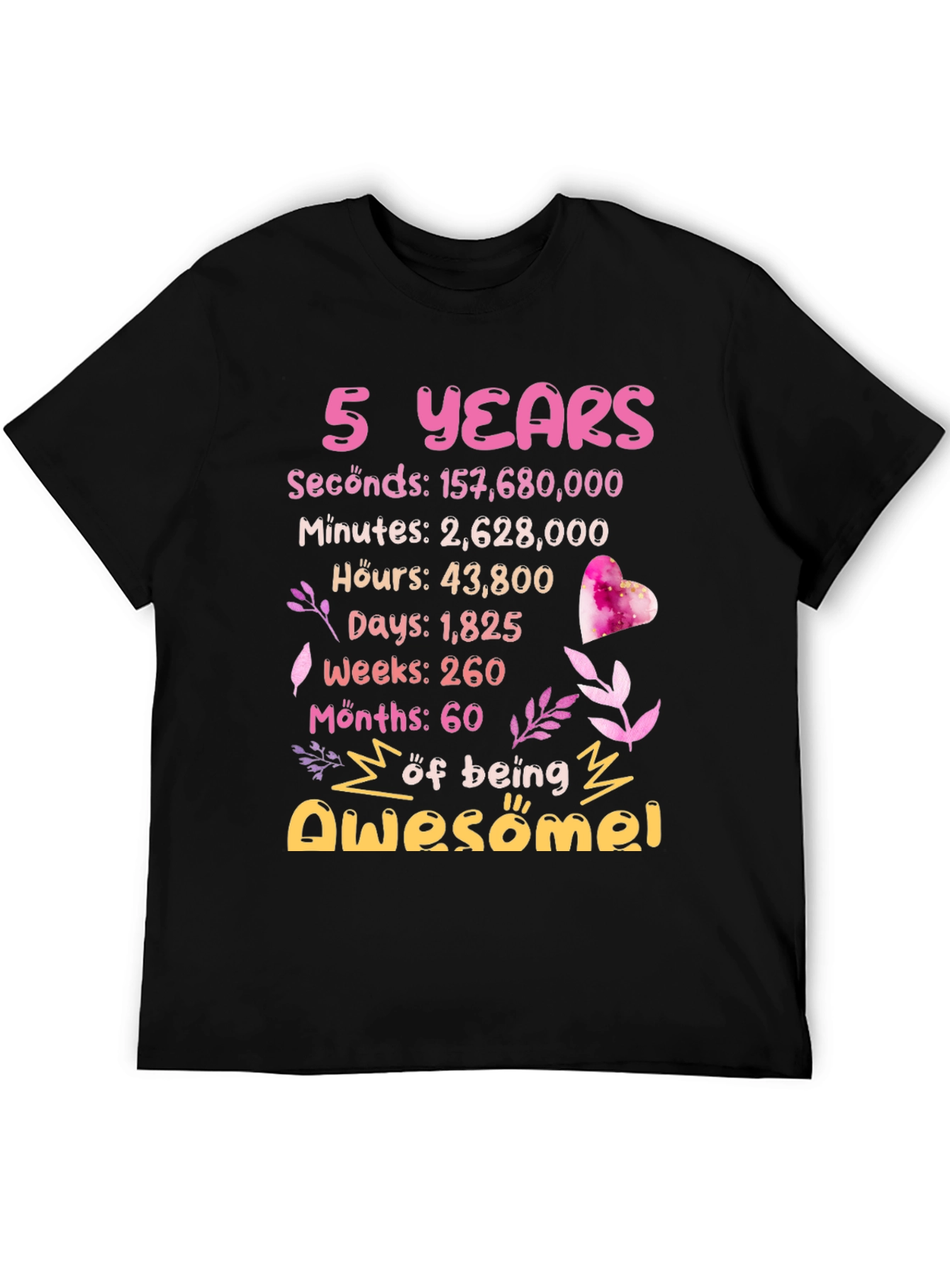 5 Years of Awesome T-Shirt Birthday Gift