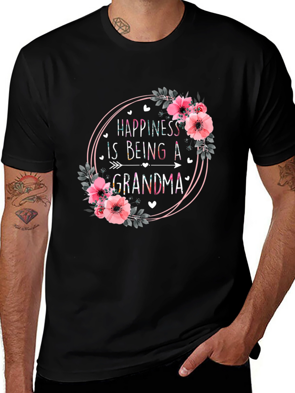 Happiness is Being a Grandma Graphic T-Shirt