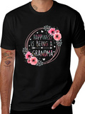 Happiness is Being a Grandma Graphic T-Shirt