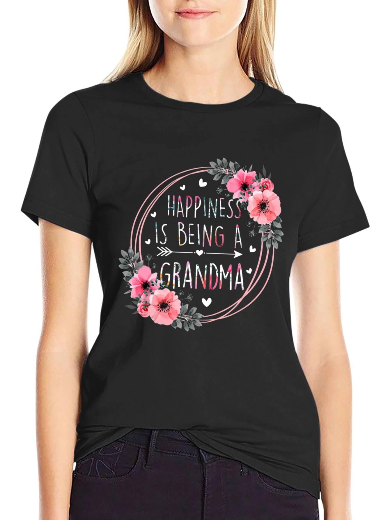 Happiness is Being a Grandma Graphic T-Shirt