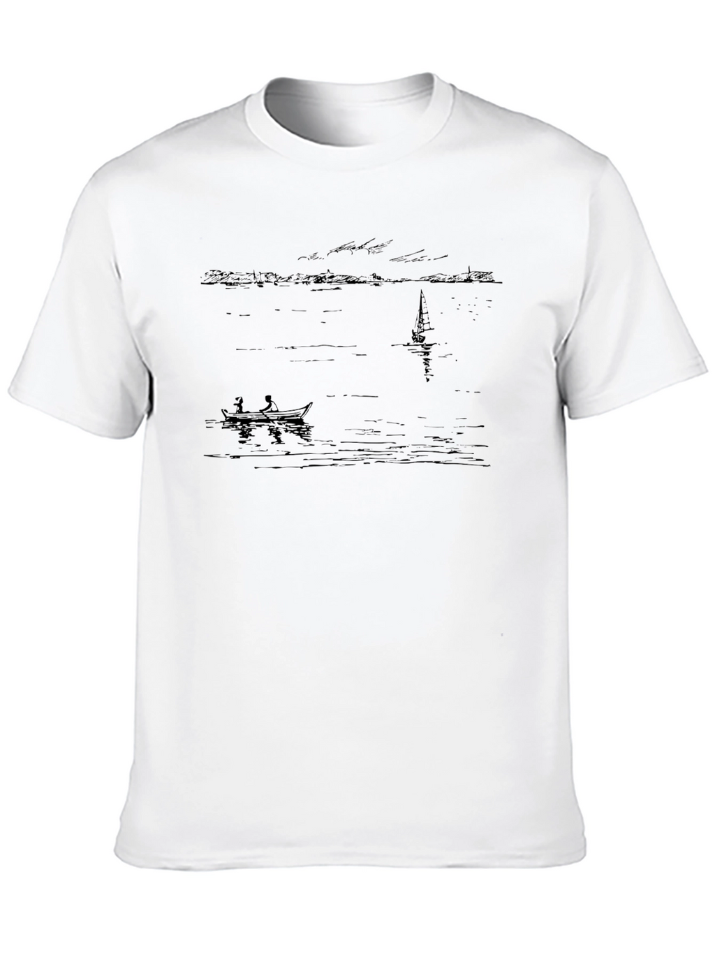 Nautical Sketch Black T-Shirt