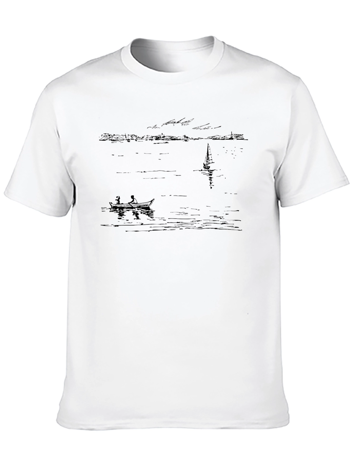 Nautical Sketch Black T-Shirt