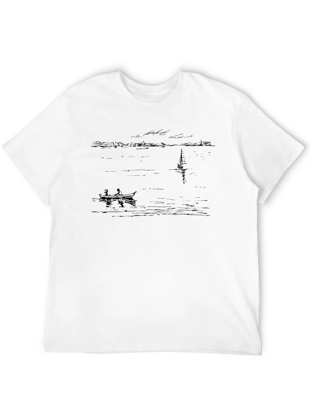 Nautical Sketch Black T-Shirt