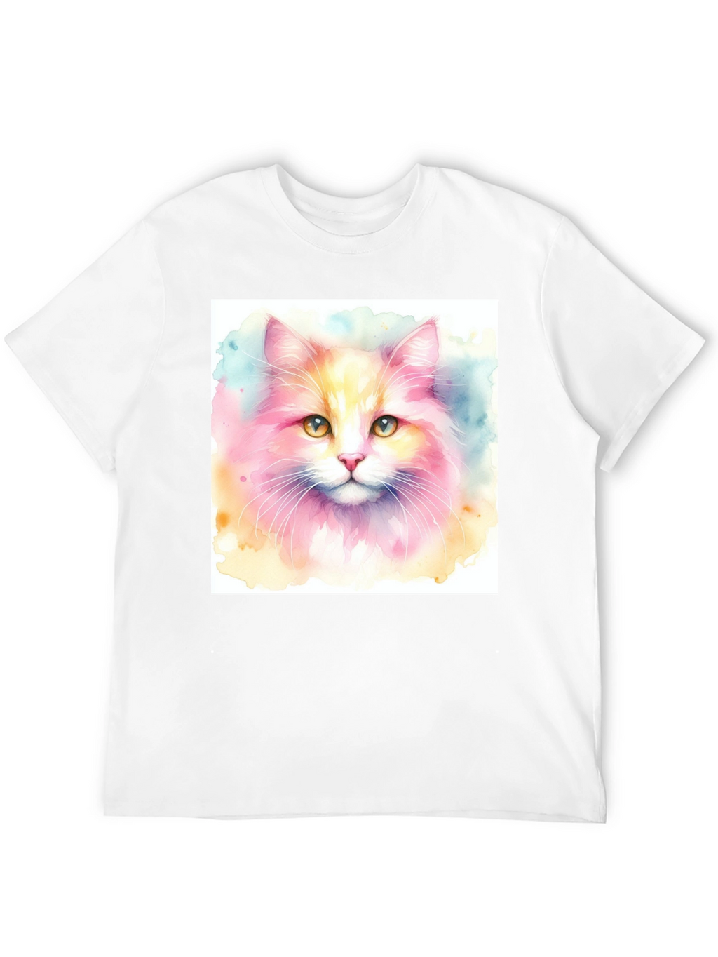 Watercolor Cat Graphic T-Shirt
