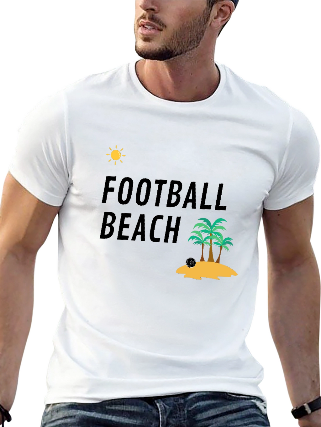 Football Beach T-Shirt - Tropical Vacation Ready!