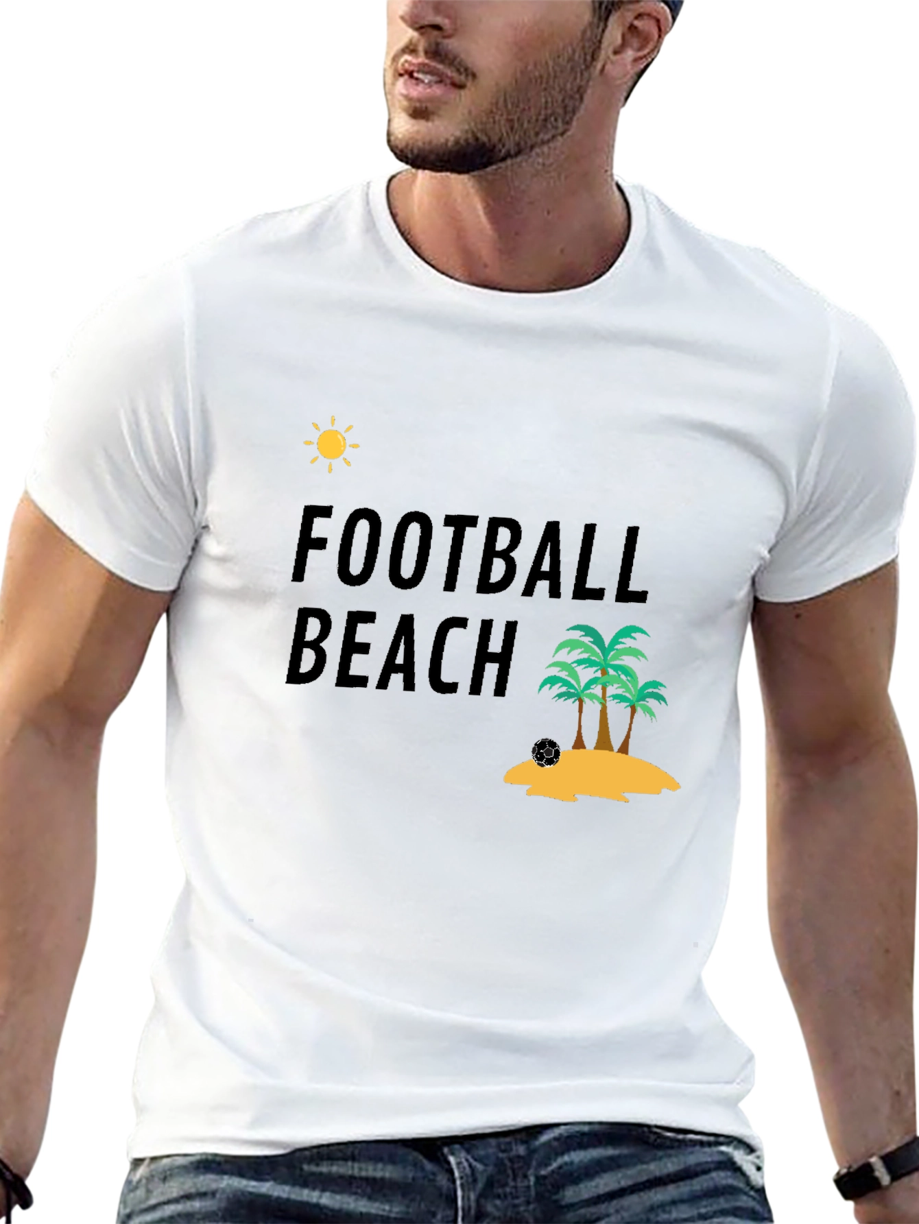Football Beach T-Shirt - Tropical Vacation Ready!