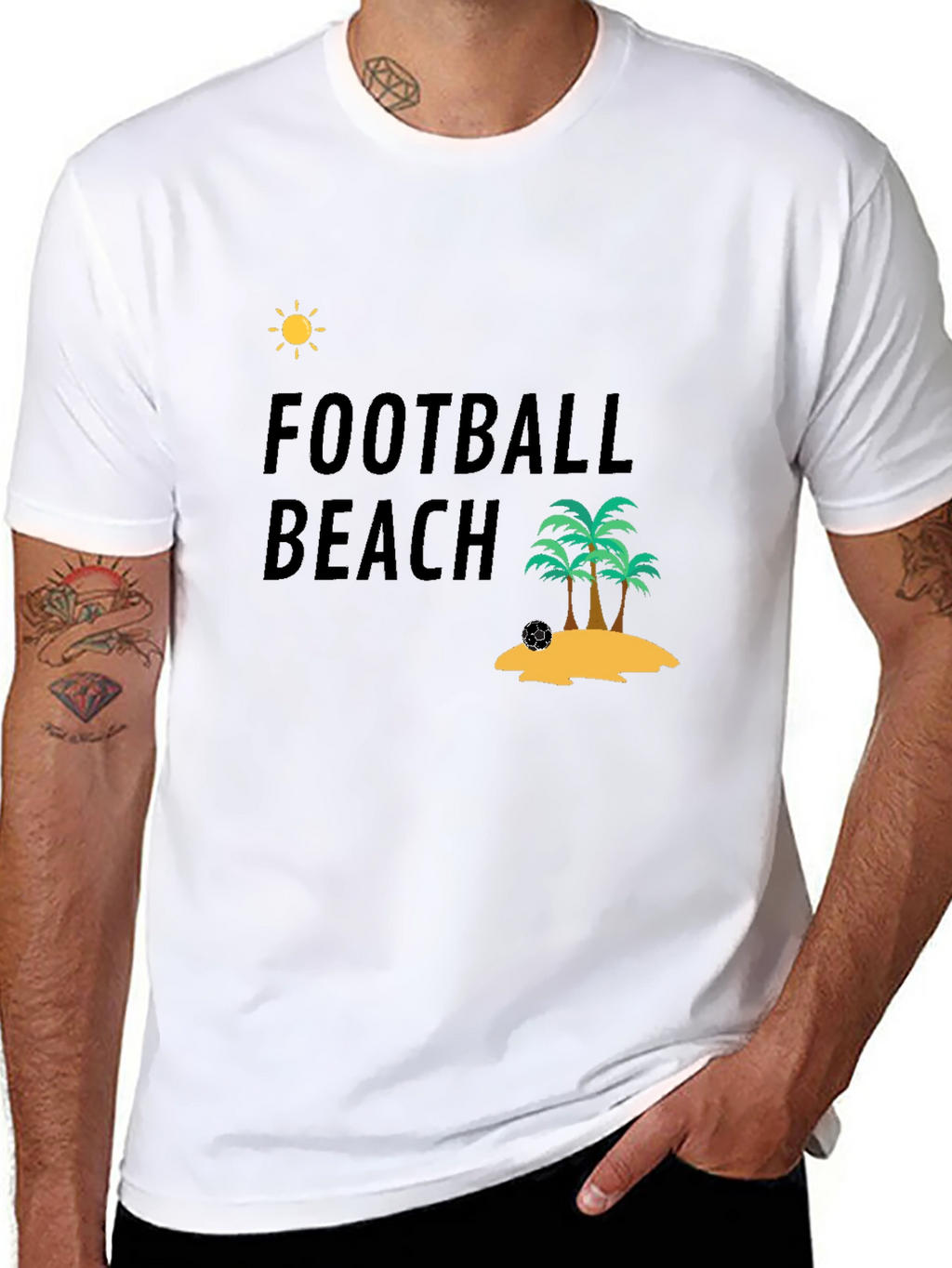 Football Beach T-Shirt - Tropical Vacation Ready!