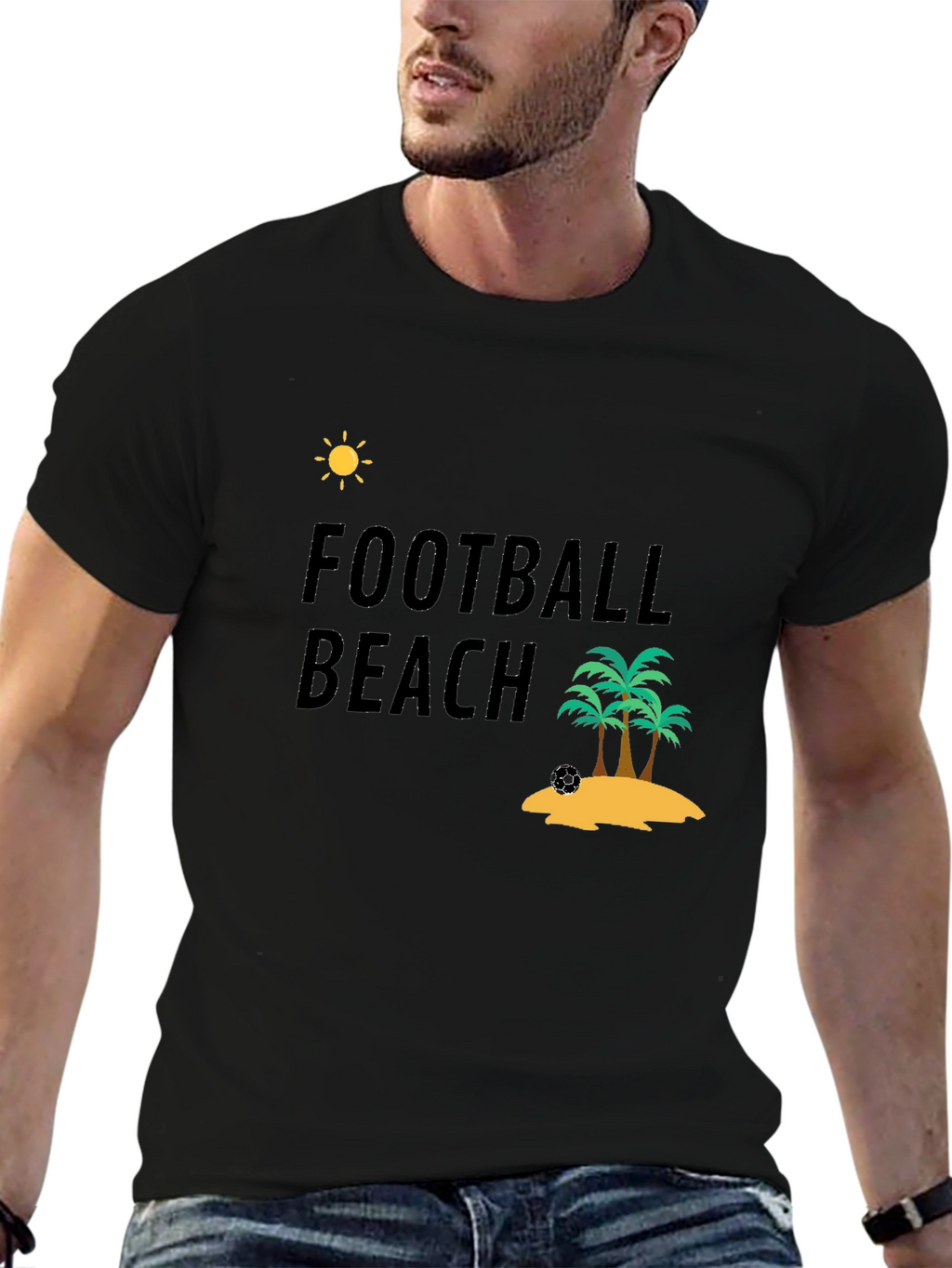 Football Beach T-Shirt - Tropical Vacation Ready!
