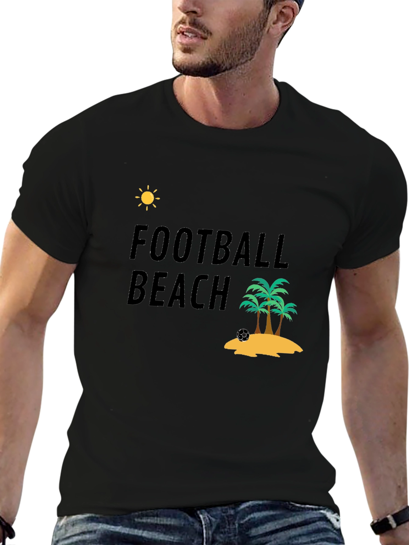 Football Beach T-Shirt - Tropical Vacation Ready!