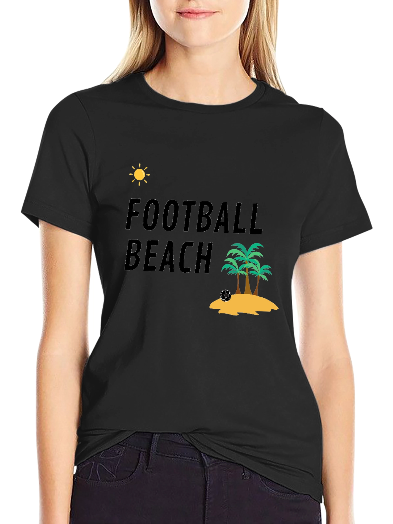 Football Beach T-Shirt - Tropical Vacation Ready!
