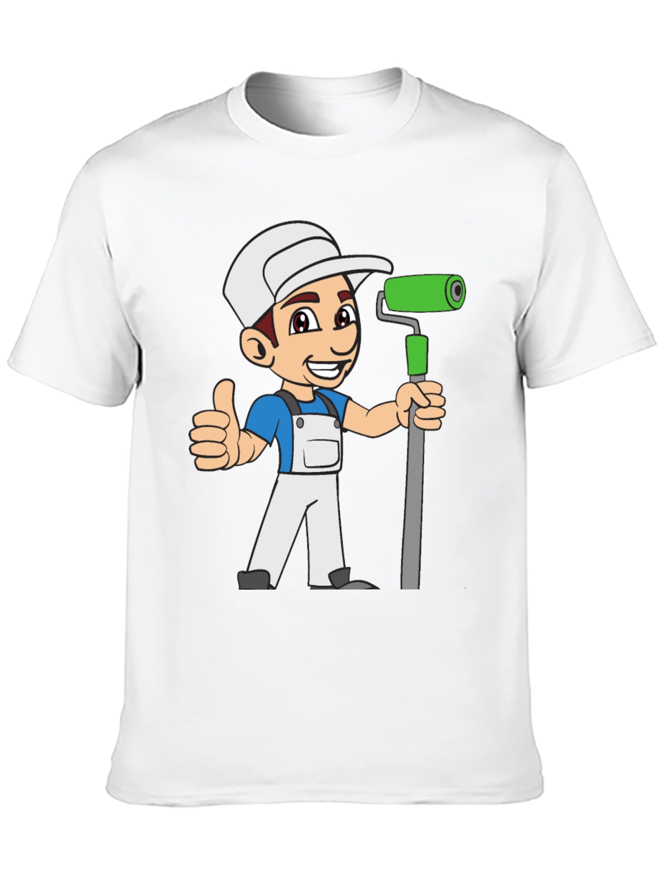Painter Cartoon Black T-Shirt