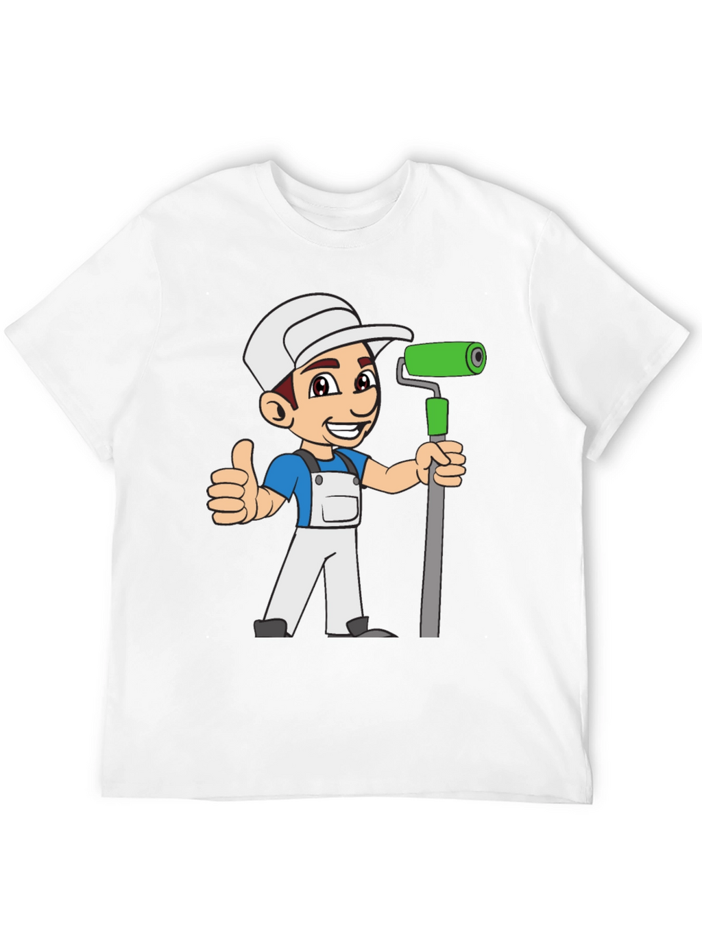 Painter Cartoon Black T-Shirt