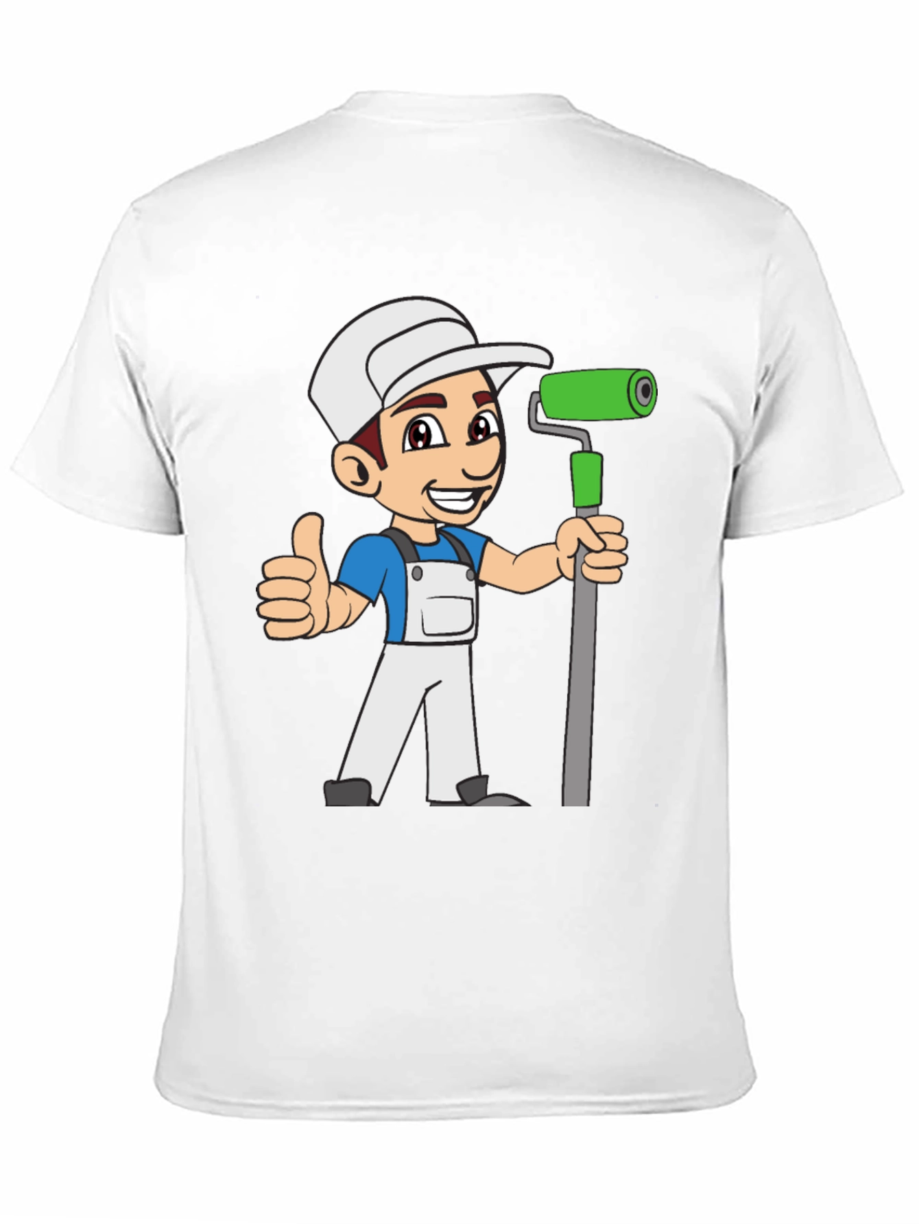 Painter Cartoon Black T-Shirt