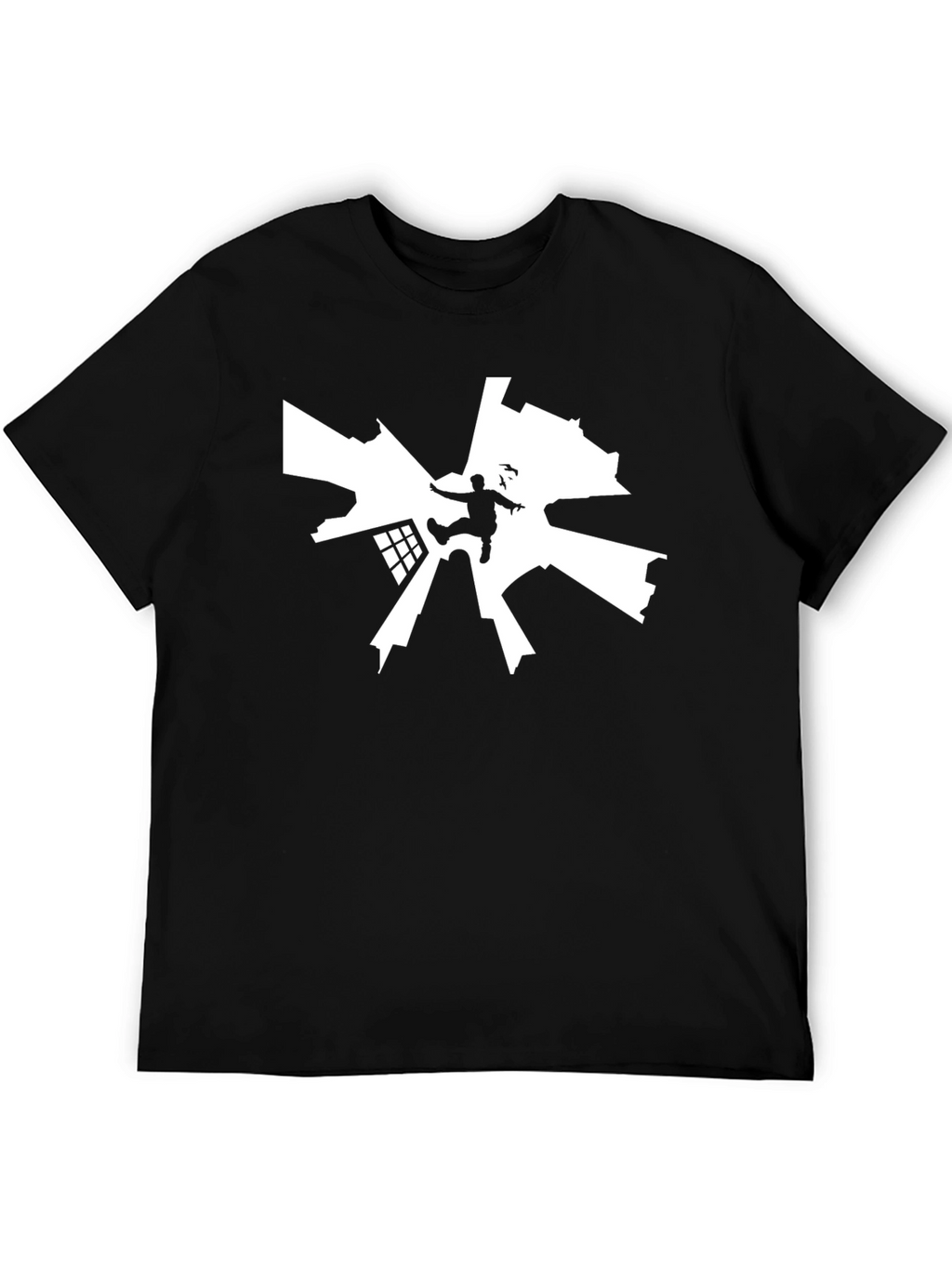 Urban Stunt Black Tee - Thrill Seeker Design