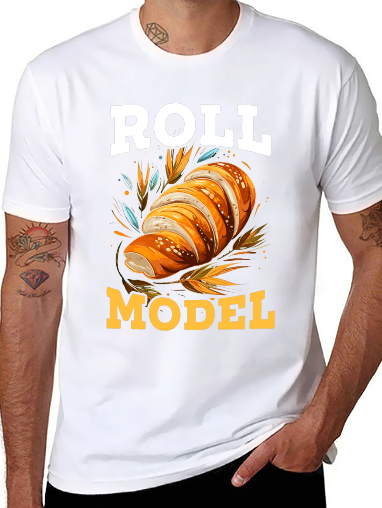 Roll Model Funny Graphic T-Shirt