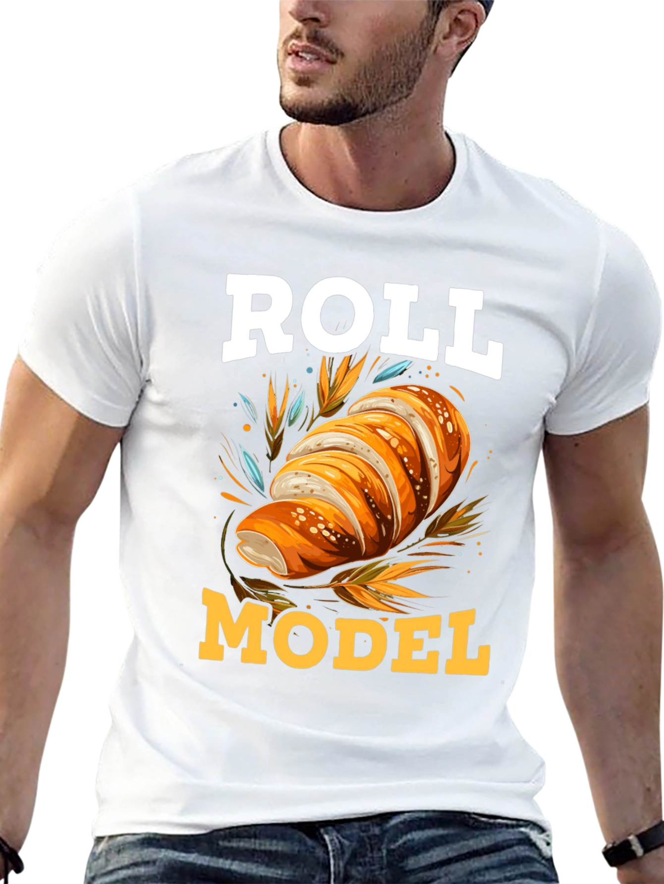 Roll Model Funny Graphic T-Shirt