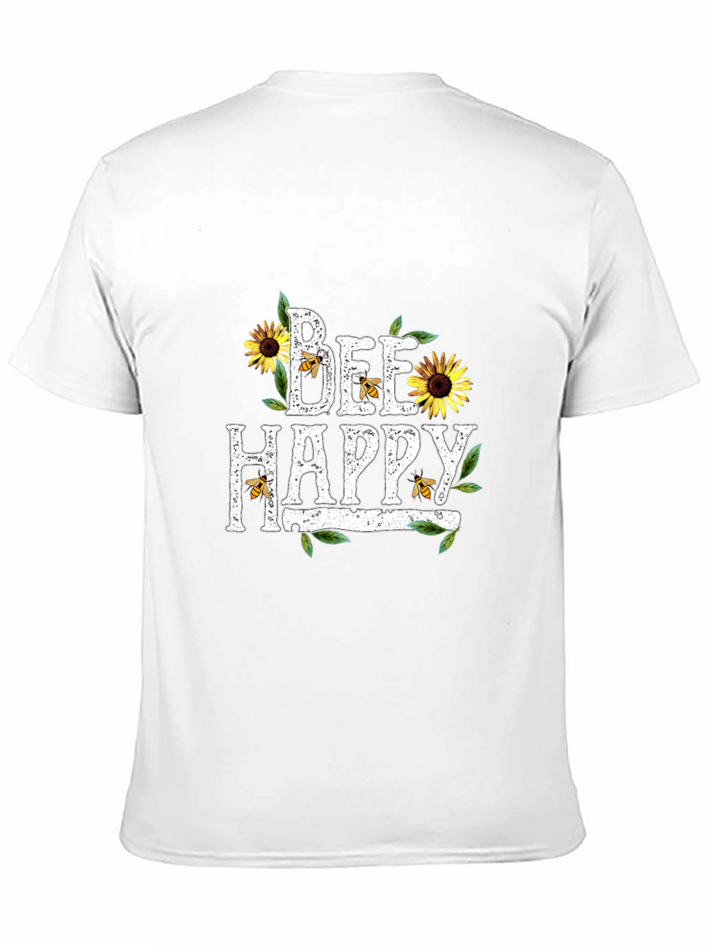 Bee Happy Sunflower Graphic T-Shirt