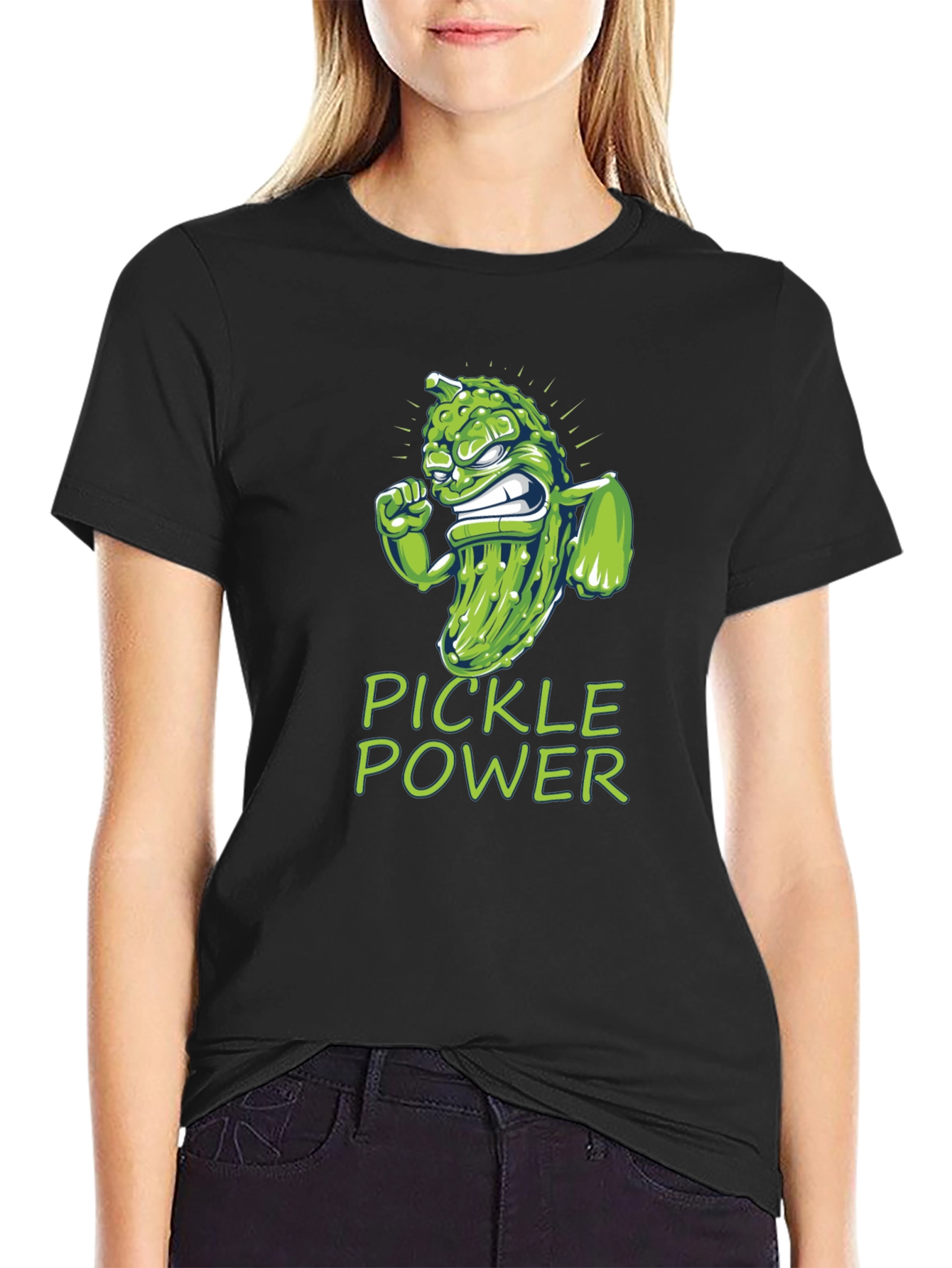 Pickle Power Graphic Tee -  Funny Foodie Shirt