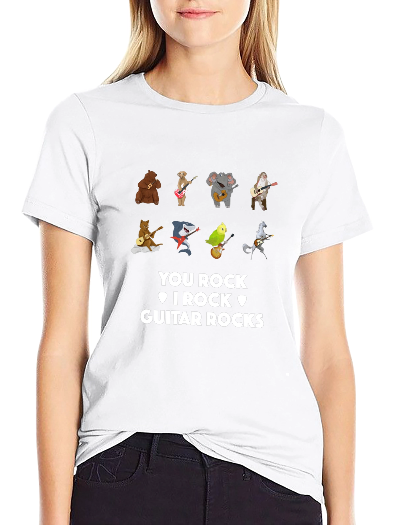 You Rock I Rock Guitar Rocks Graphic Tee