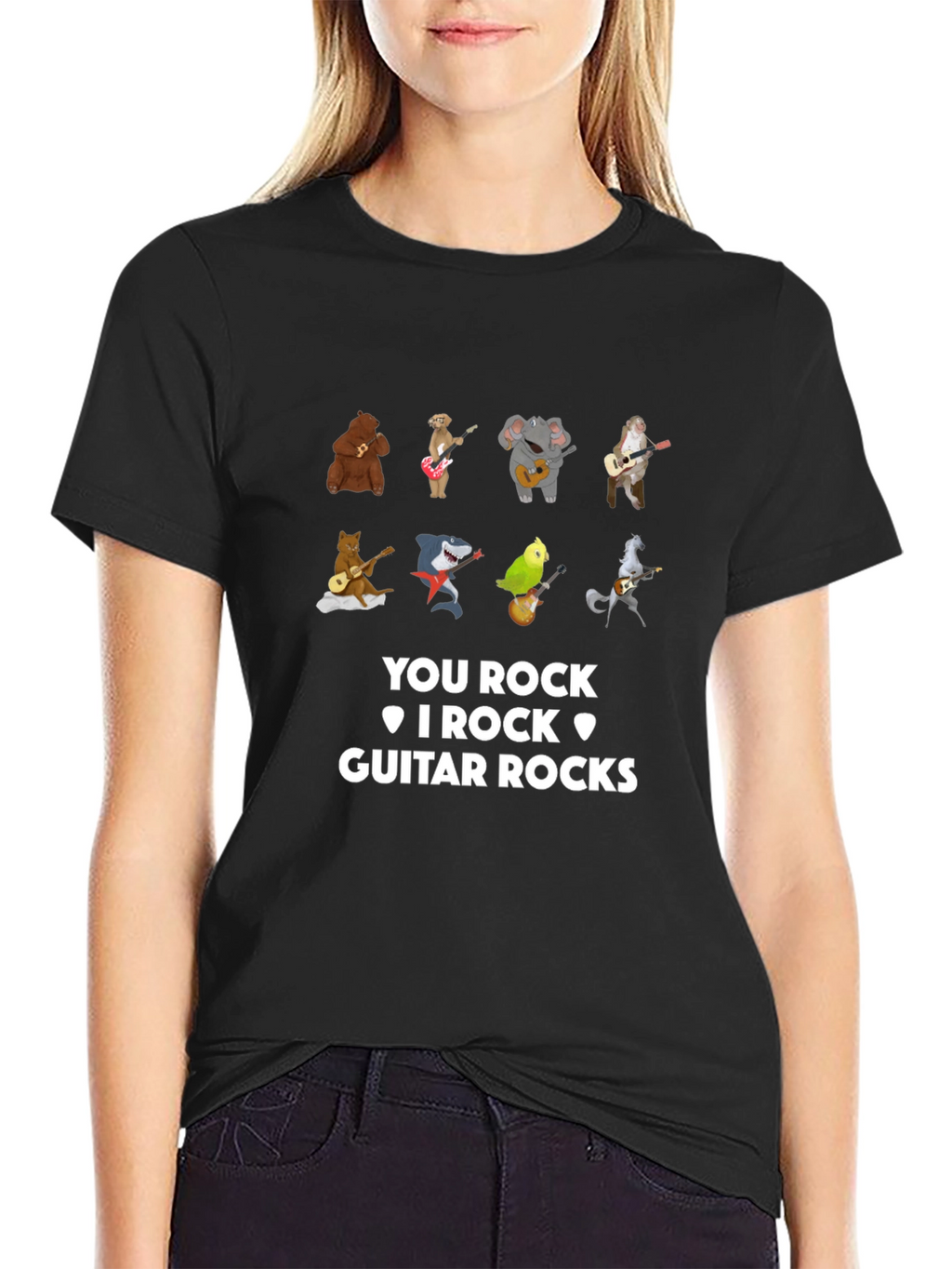 You Rock I Rock Guitar Rocks Graphic Tee